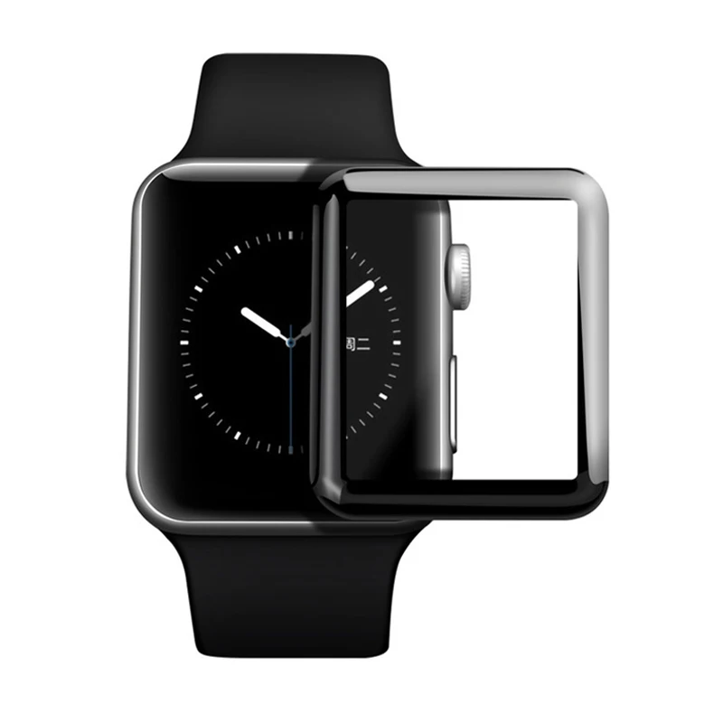 Full Coverage 4D For i Watch 44 40 mm Series 4 Tempered Glass For Apple Watch 38 42 40 44 mm Screen Protector Film 3 2 1 (1)