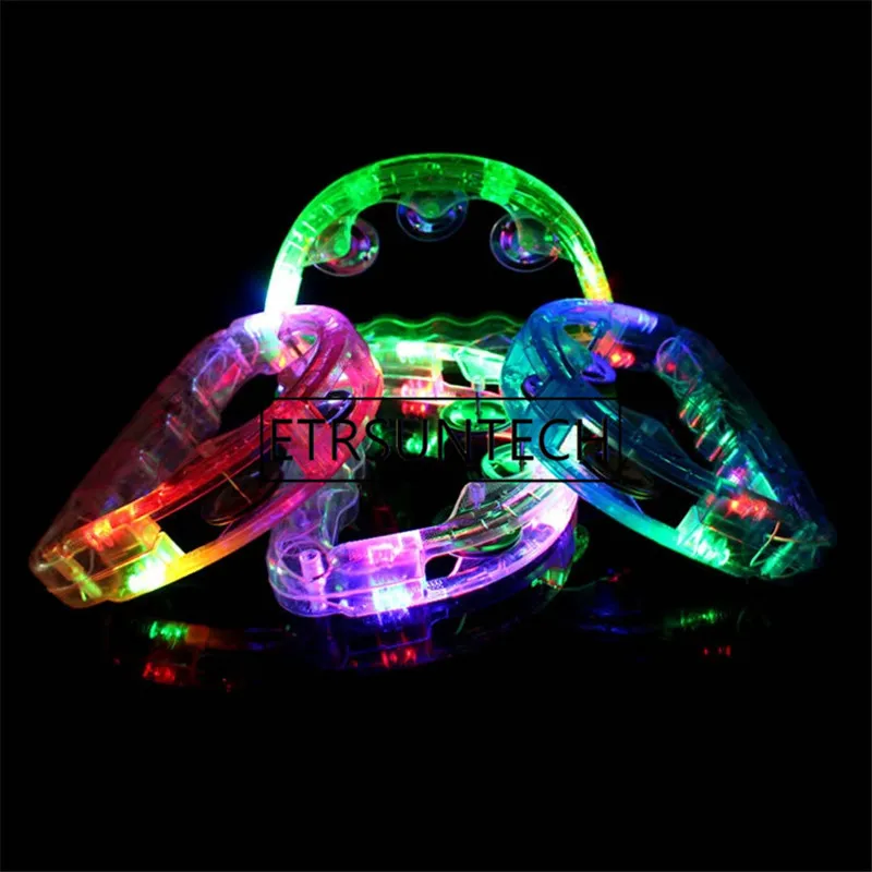300pcs/lot Colorful LED Flashing Baby Rattle Hand Bell Light Up LED