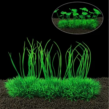 

Plastic Aquarium Decoration Green Artificial aquarium plants Grass FishTank Aquarium Ornament accessories Aquario