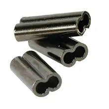 200 шт. двуствольное обжимные втулки латунный сплав Медь трубки линии крюк поворотный разъем трубки, рукава 0,8-2,0 мм 8-10 мм Длинные