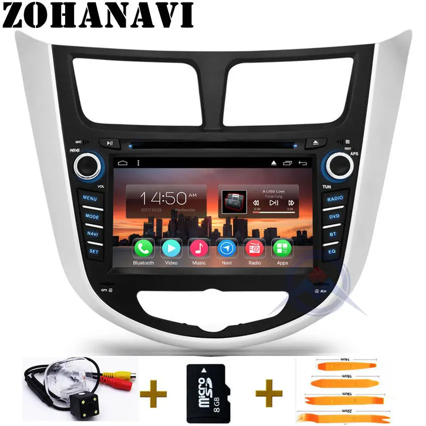 

2 din RAM 2GB Android 9.0 Car DVD video multimedia Player for Hyundai Solaris Verna Accent GPS Navigation Autoradio WIFI BT Map