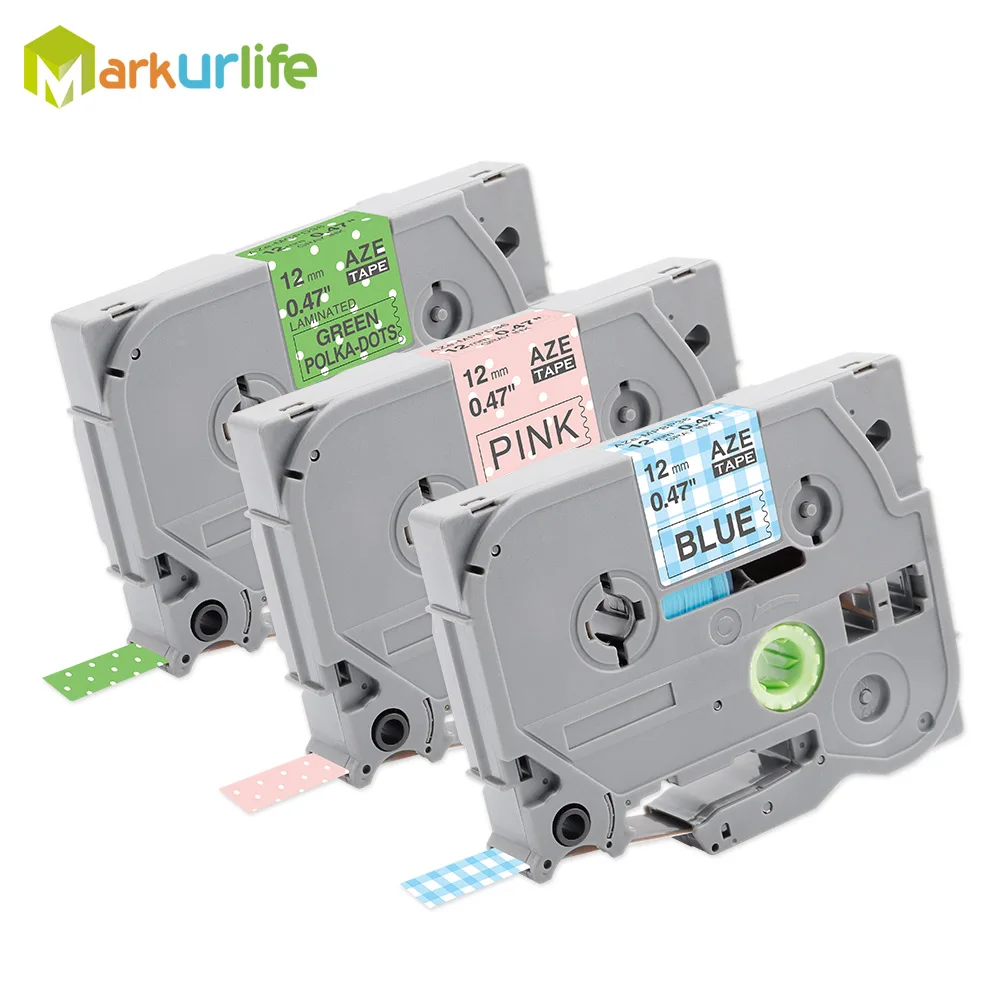 

TZe 12mm Lovely Pattern Tapes Compatible for Brother p-touch printers Ribbon Flower Pattern Ptouch Label Maker