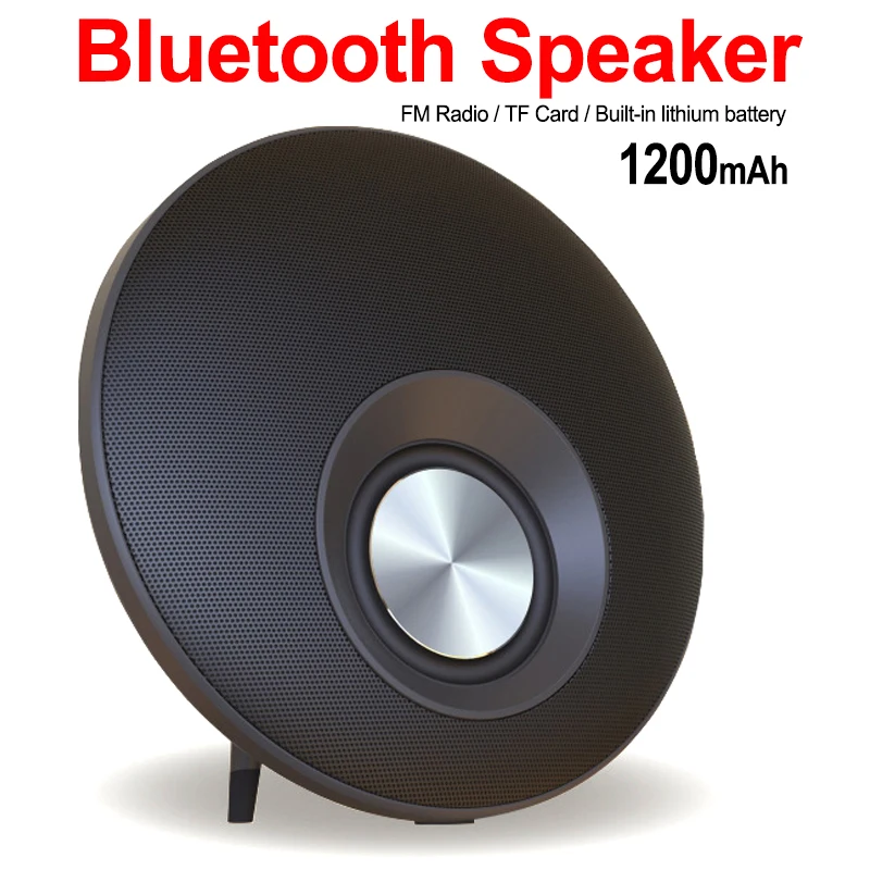 Беспроводной Bluetooth динамик круглой формы мега бас громкой поддержки TF карты