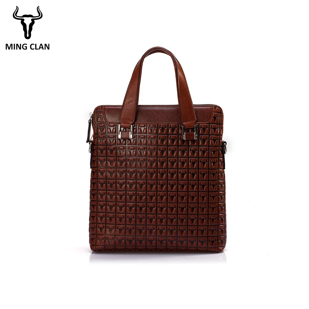 Mingclan Men's Genuine Leather Bag Briefcases Male Business Computer Laptop Bags Print Crossbody Suitcase Office Work Bag Mingclan Men's Genuine Leather Bag Briefcases Male Business Computer Laptop Bags Print Crossbody Suitcase Office Work Bag