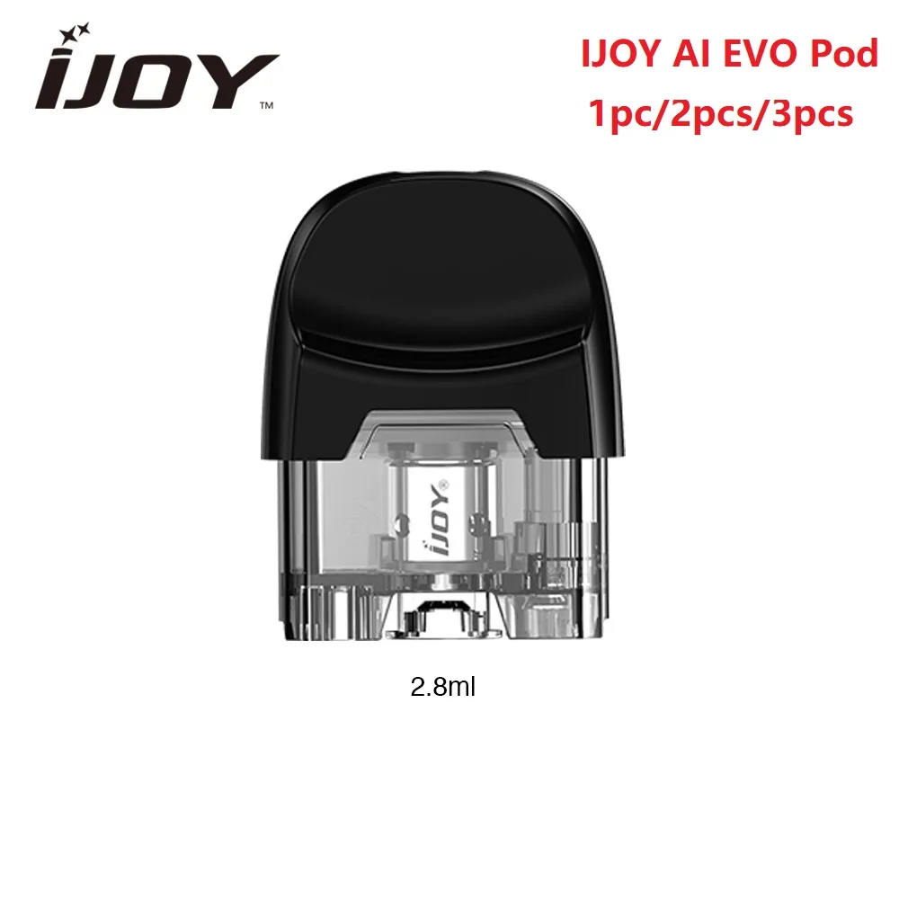 

1/2/3pcs IJOY AI EVO Replacement Pod 2.8ml Capacity E-cig Cartridge with 0.7ohm Mesh Coil & 1.4ohm Coil for IJOY AI EVO Pod Kit