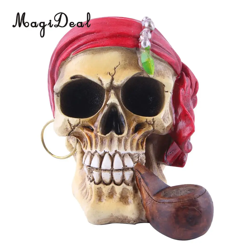 Collectable Resin Human Skull Skeleton Head for Desktop Shelf Display Decoration, 10 Styles