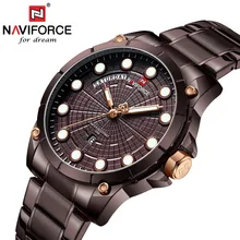 NAVIFORCE Relojes часы мужские Роскошные спортивные часы из нержавеющей стали для мужчин кварцевые наручные часы водонепроницаемые Relogio Masculino