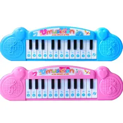 Детский электронный синтезатор с микрофоном пианино для малышей