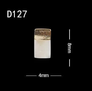 10 шт/партия Шарм сплава для украшения ногтей квадратный янтарного цвета камень с золотым ободом имитация камня - Цвет: 10pcs D127