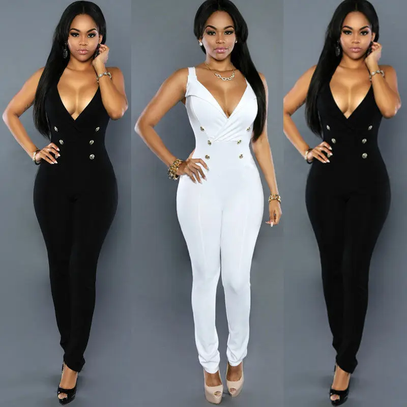 

Sexy Womens sleeveless Bandage Bodycon Jumpsuit Romper Trousers Clubwear