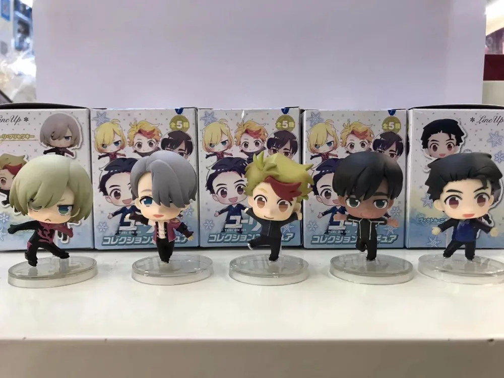 Юрий на льду рисунок Виктор phichit kenjiro ПВХ фигурку 5 см модель игрушки Аниме фигурка