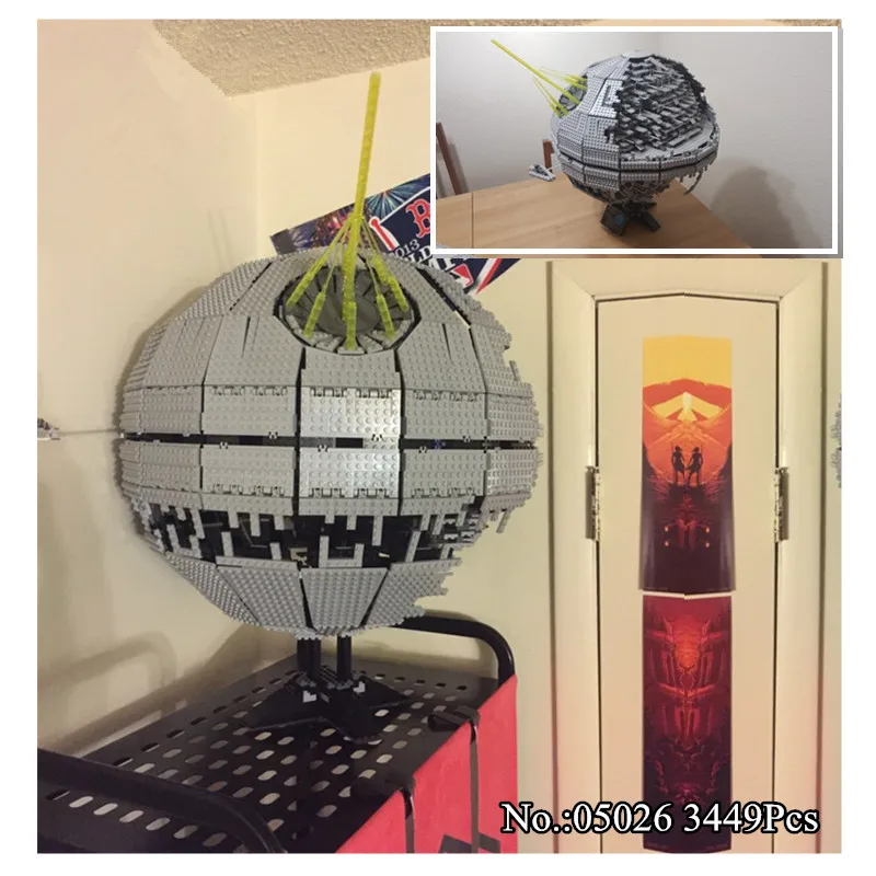 H HXY IN STOCK 3449pcs 05026 Death star Building Block Bricks font b Toys b font