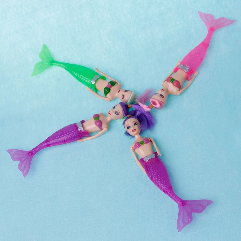 Ручной работы хвост русалки Платье Игрушка Водонепроницаемый светодиодный куклы для девочек детские подарки
