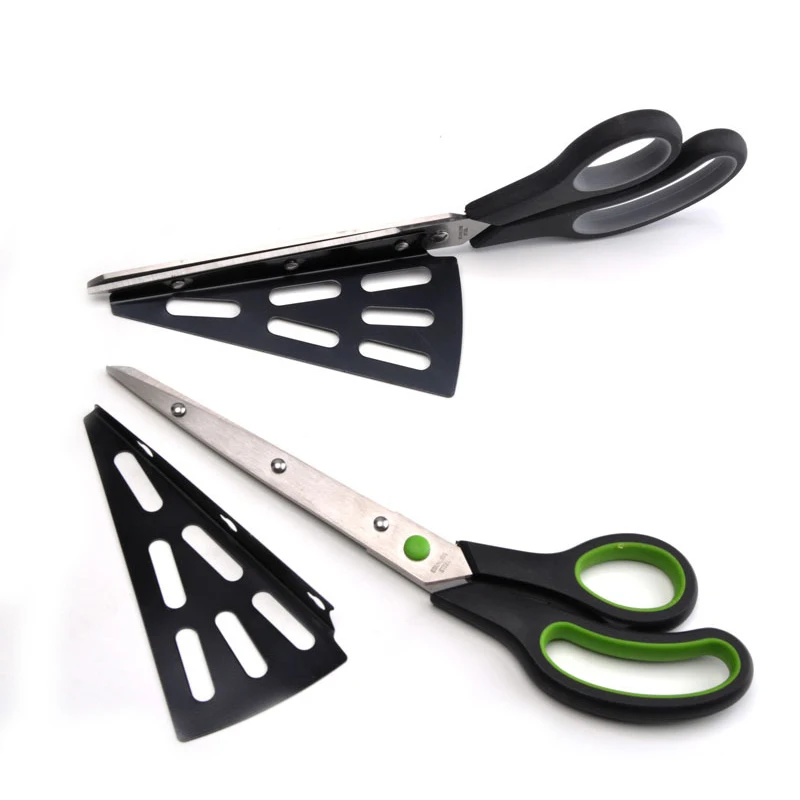 Creative Pizza Scissors Knife Stainless Steel Pizza Cutter Slicer Mutifunctional Scissors Knife Kitchen Baking Tools
