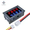 Цифровой вольтметр Амперметр DC100V/200V 10A, красный, синий, 4-битный двойной светодиодный дисплей, высокоточный измеритель напряжения, измерител... ► Фото 2/6
