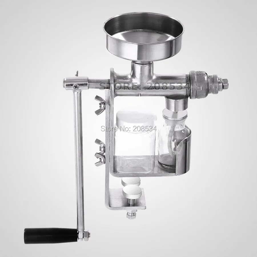 FREE  SHIPPING  DIY Stainless Steel Manual Oil Press Machine Oil Expeller Machine High Quality