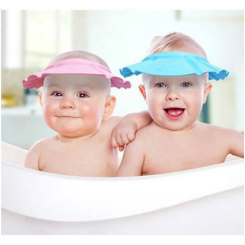 

Kids Baby Child Adjustable Soft Waterproof Shield Shampoo Shower Bath Easy Wash Hair Shield with ear Protect Ear and Eyes Cap