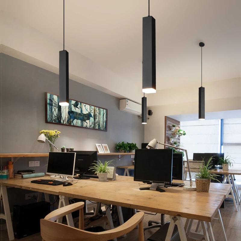 T LED Aluminum Creative Lights Bar coffee shop Simple Cylinder Pipe