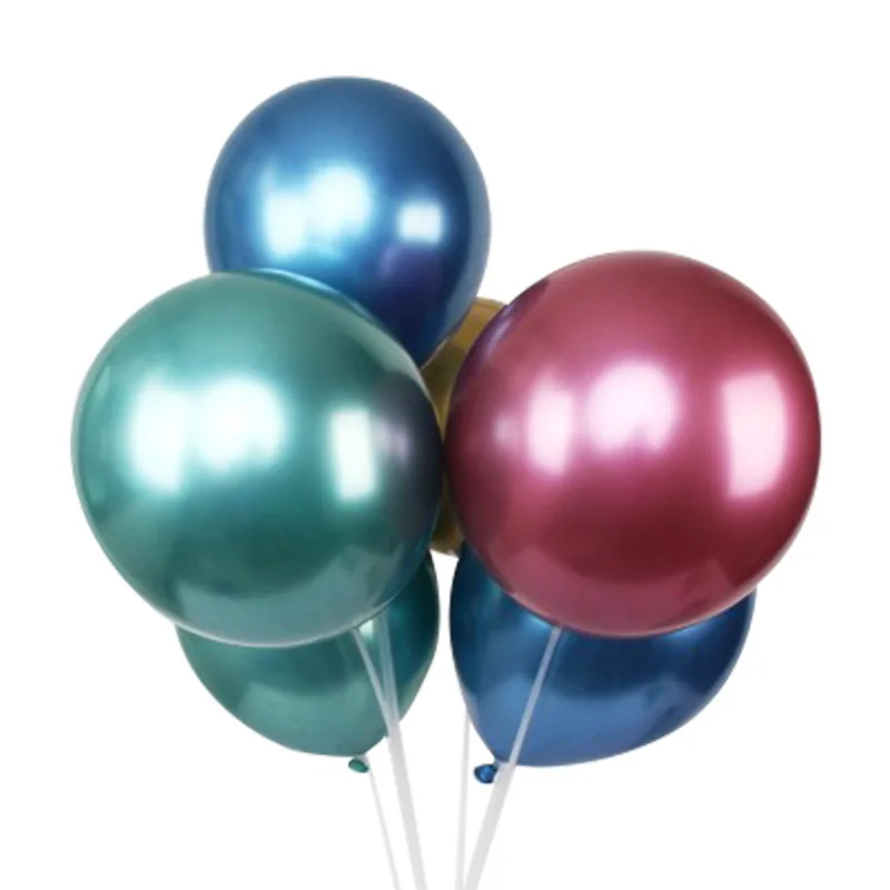 

12 "pearl luster 3 g metal color latex balloon birthday party wedding decoration thickened chrome metal balloon