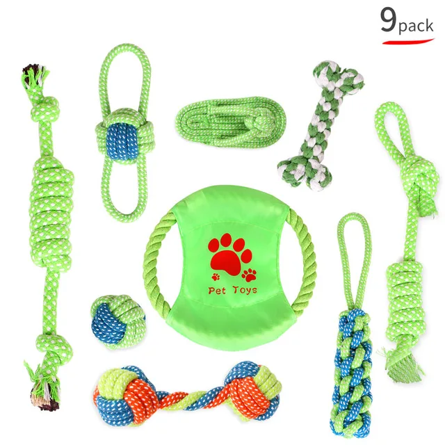 Dog Chew Interactive Toys Pet Dog Cotton Rope Toy Tooth Cleaning Throwing Bite Toys Hot Sale