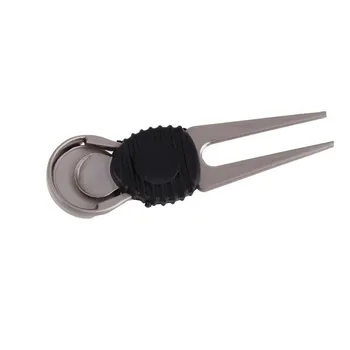 

1Pcs Practical Alloy Golf Club Ball Putting Green Fork Divot Lawn With Mark Golf Club Repair Switch blade Tool Golfer Kit Hot