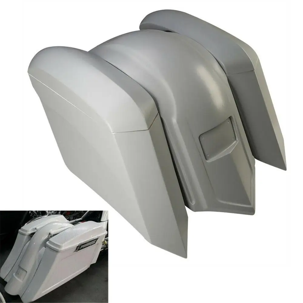 

Motorcycle Unpainted Fender Overlay Saddlebag For Harley Touring Street Road Glide 2009-2013 12