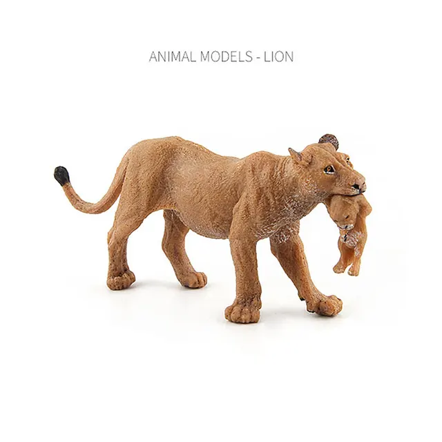 13cm Classic Wild Animal Realistic Lion Action Model Vinyl Plastic Toy