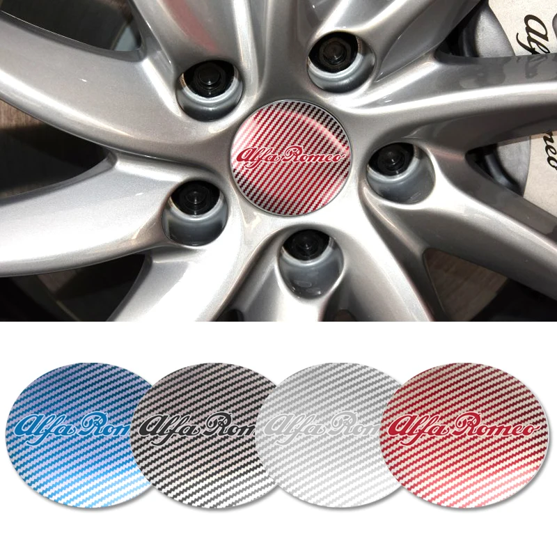 

4pcs 56.5mm Car Badge Emblem Sticker Car Wheel Center Cover Cap Hub Rim for alfa romeo 159 147 156 Car accessories Automobiles