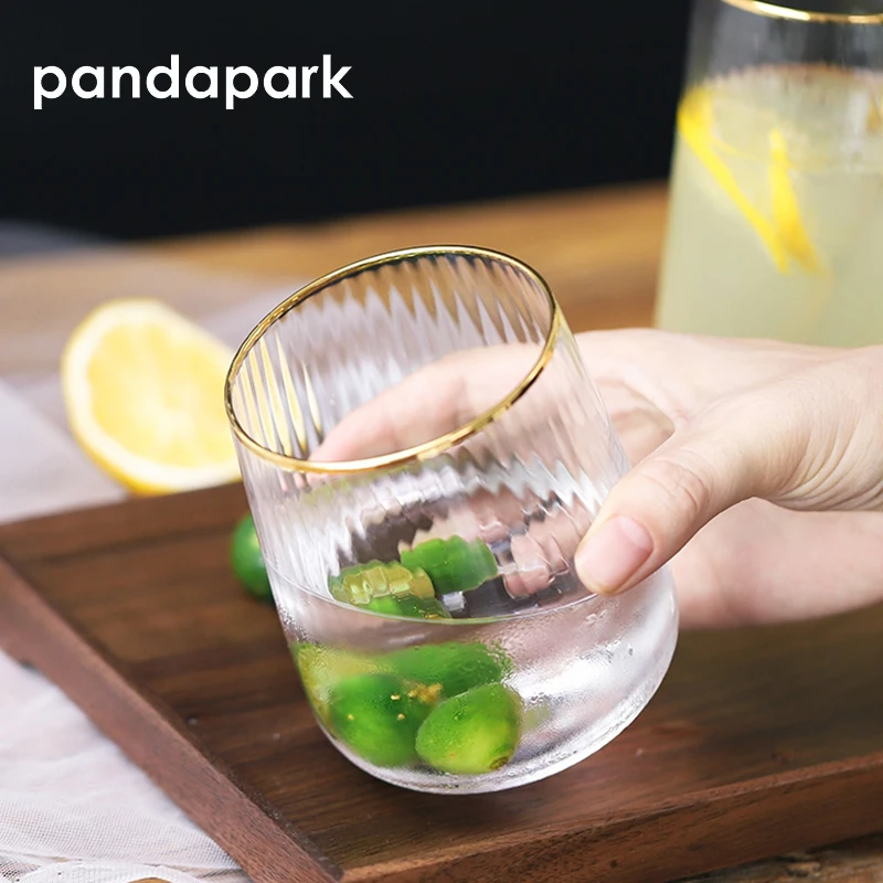 Pandapark 2018 новая стеклянная бутылка с золотыми краями стаканы для красного вина