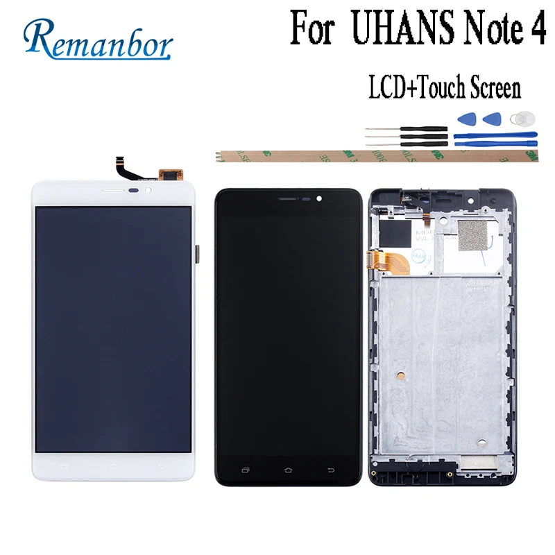 

Remanbor For UHANS Note 4 LCD Display and Touch Screen Withe Frame 5.5''Assembly Repair Parts For UHANS Note 4+Tools+Adhesive