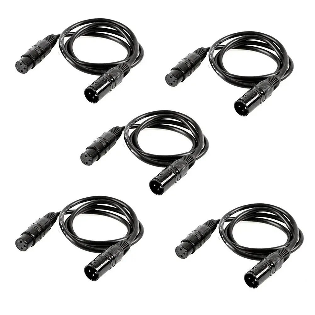 

LAIDEYI Stage Lighting DJ Cable 3 ft 1m 3-Pin DMX-512 Lighting Control Cable 1PCS or 10PCS stage light dedicated cable