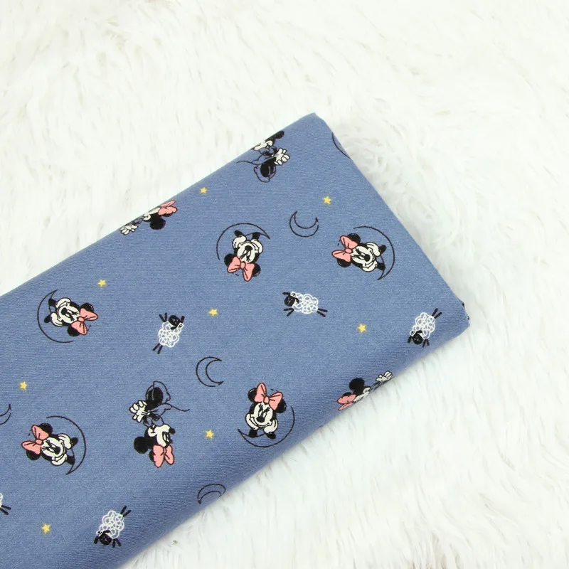 50*140 см хлопок поплин мультфильм печати Минни Ткань, ручной работы DIY одежды платье Детская одежда D30