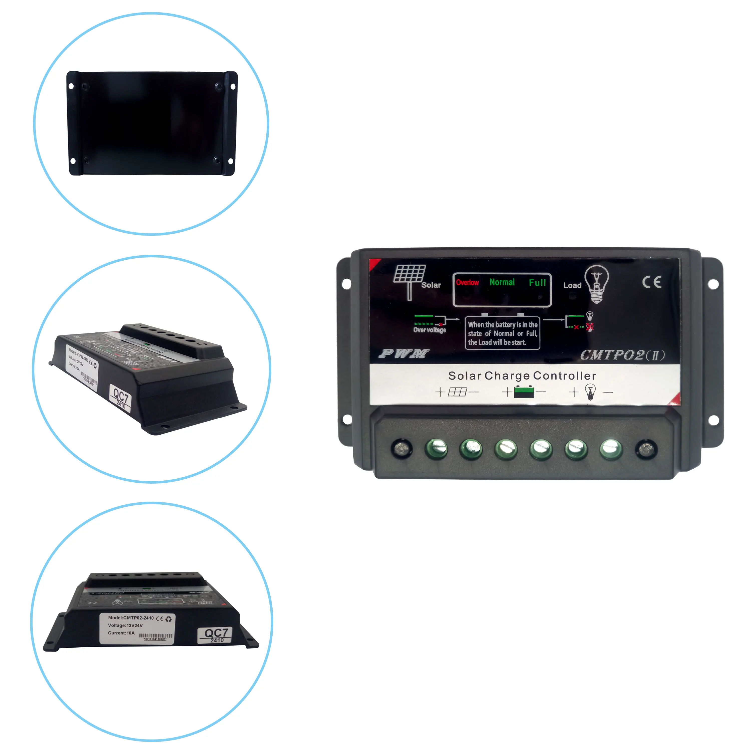 Tumo-Int 10 ампер контроллер солнечной зарядки, 12 V/24 V PWM интеллектуальный контроллер