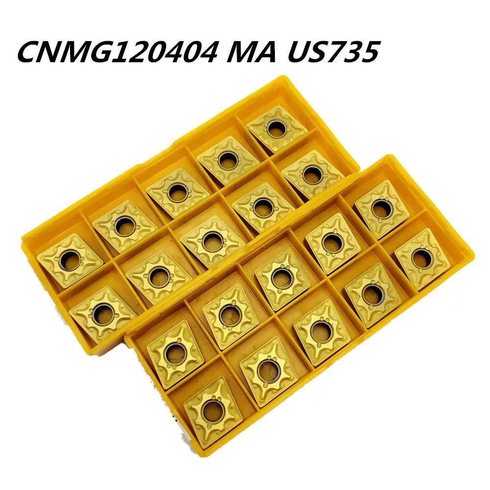 

20PCS Carbide insert CNMG120404 US735 high quality external turning tool carbide insert cutting lathe CNC tool lathe tool
