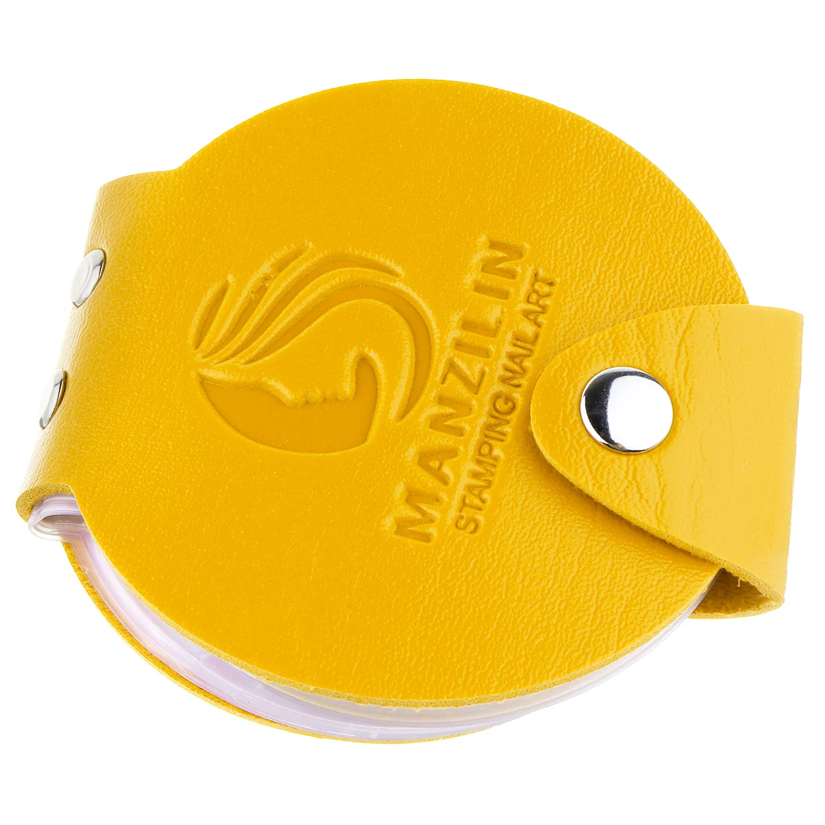 Monja 24 слота дизайн ногтей PU круглый Stamper пластин сумка для хранения изображения штамповки шаблон печать держатель карты пакет Маникюрный Инструмент - Цвет: yellow