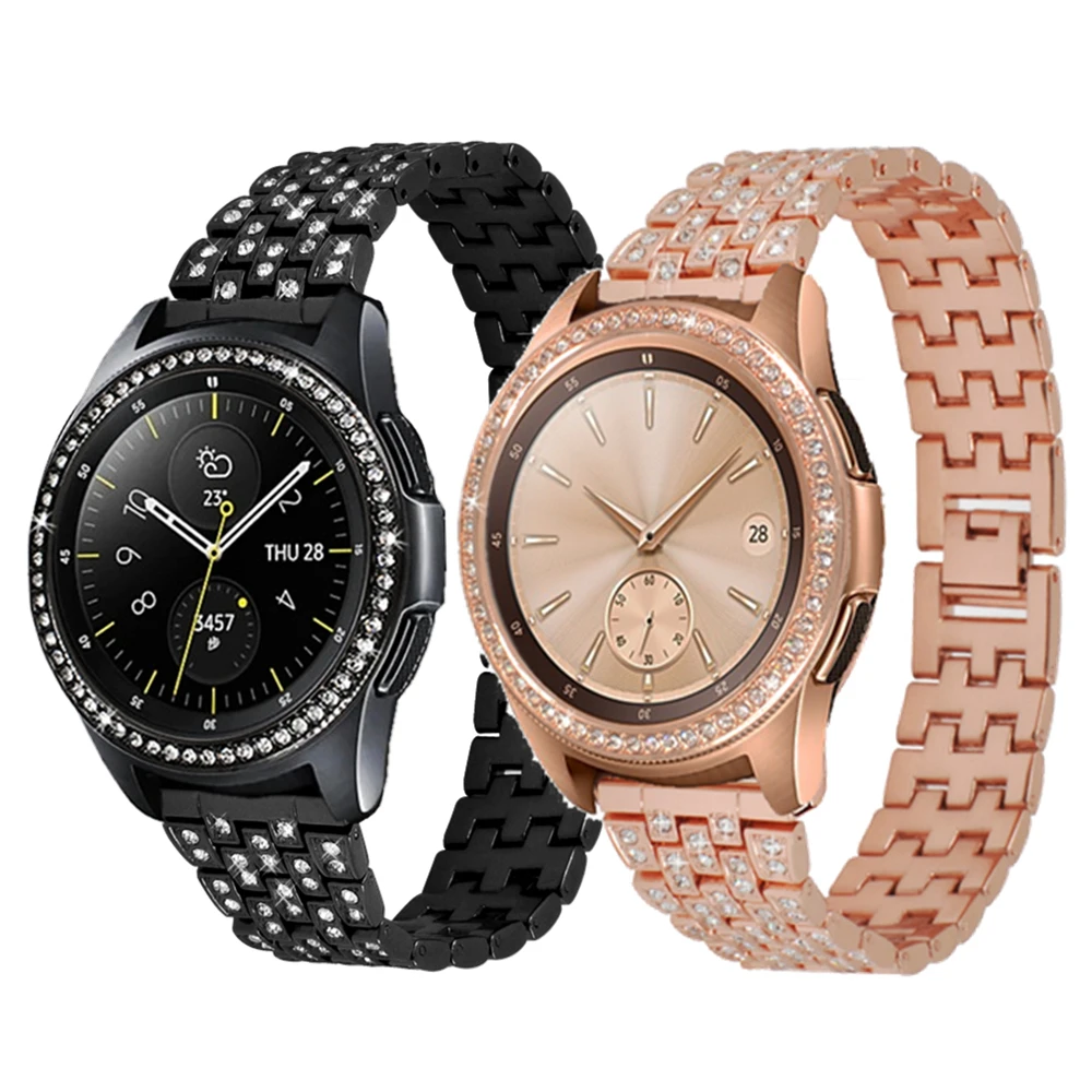 2в1 ободок + ремешок для samsung Galaxy часы кольцо gear S3/Galaxy 42 мм/46 мм металлический часов
