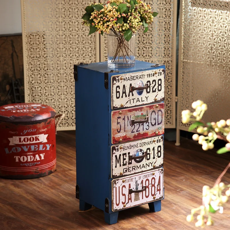  American retro to do the old porch bedroom four bucket cabinet drawer storage cabinets industrial w - 32545845246