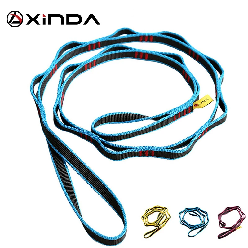 Outdoor Rock Climbing Rope Climb Hiking Auxiliary Safety Rescue Ropes Downhill Aerial Yoga Hammock Daisy Rappelling