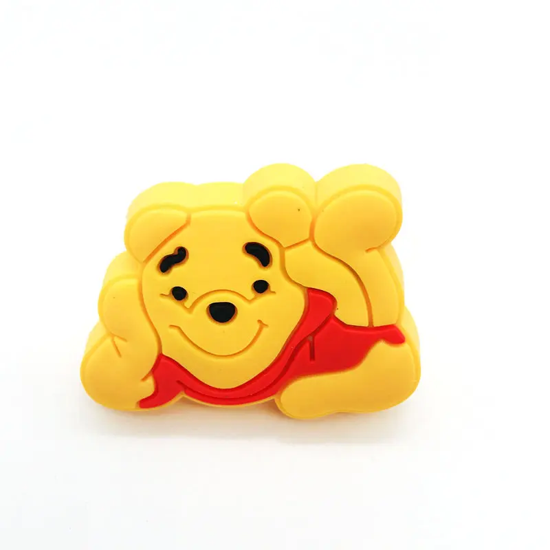 

Cute Cartoon Knobs and Handles for Children Safety Furniture Handle Soft Yellow Bear Door Knob Kids Drawer Pulls Cabinet Handle