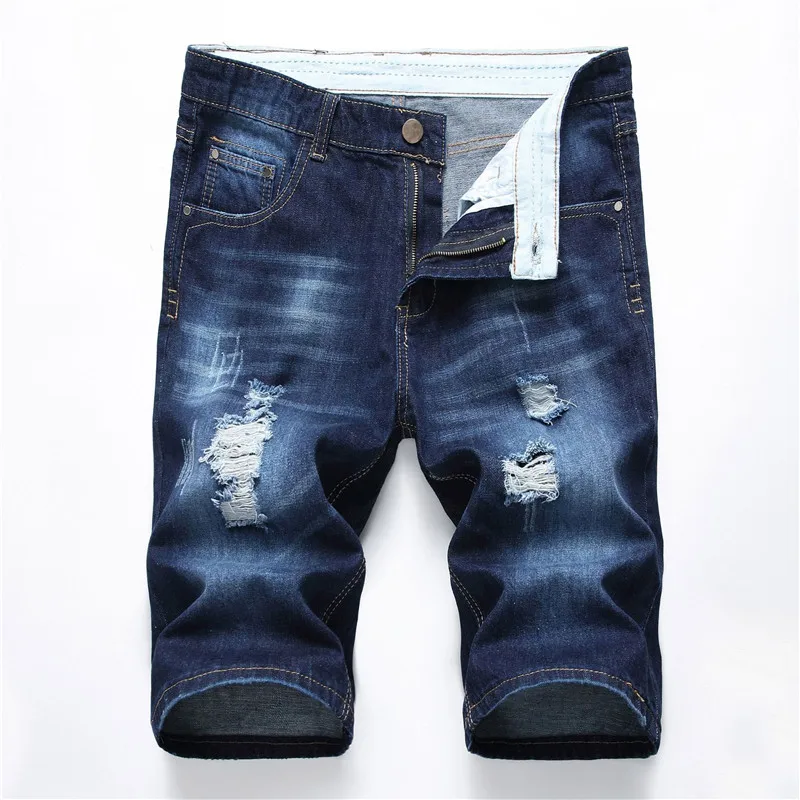 Новинка 2019 года для мужчин's джинсовые летние хлопчатобумажные шорты отверстие свет мужчин's брюки для девочек Тонкий прямые шорты женщин