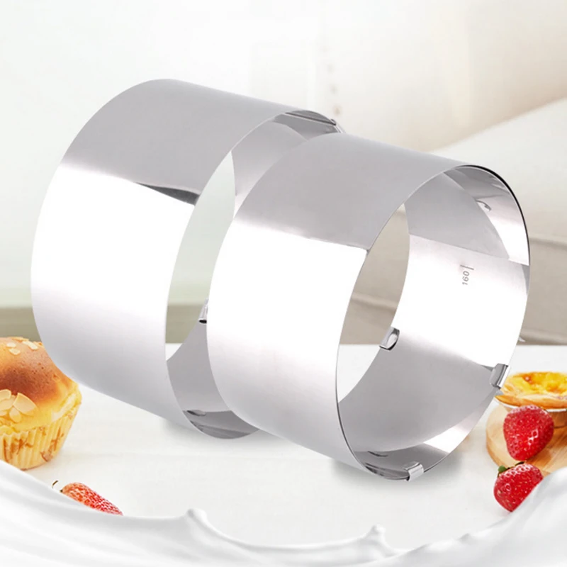 Adjustable Cake Mold Stainless Steel Round Shape Cake Mousse Ring DIY