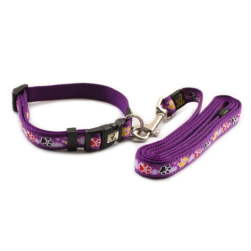 Armi store Fashion Purple Nylon Material Dog Collar Leash ...