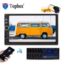 Topbox Авто Радио 2 дин 7 “сенсорный экран MP4 MP5 плеер Bluetooth 2din Аудио двойной кронштейн рамки с заднего вида камера