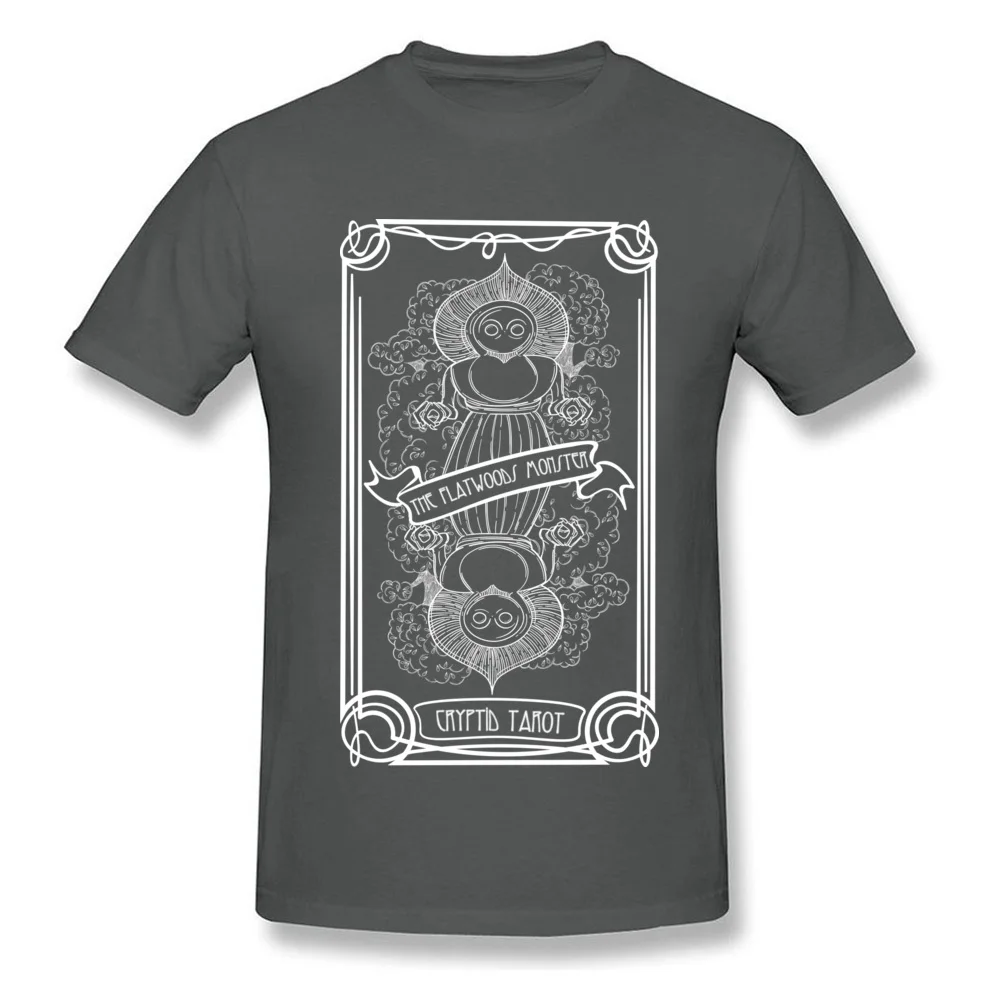 Cool O-Neck Top T-shirts Autumn Tops Shirt Short Sleeve Special All Cotton Casual Tops Shirts Printed On Men Drop Shipping Cryptid Tarot Series The Flatwoods Monster carbon