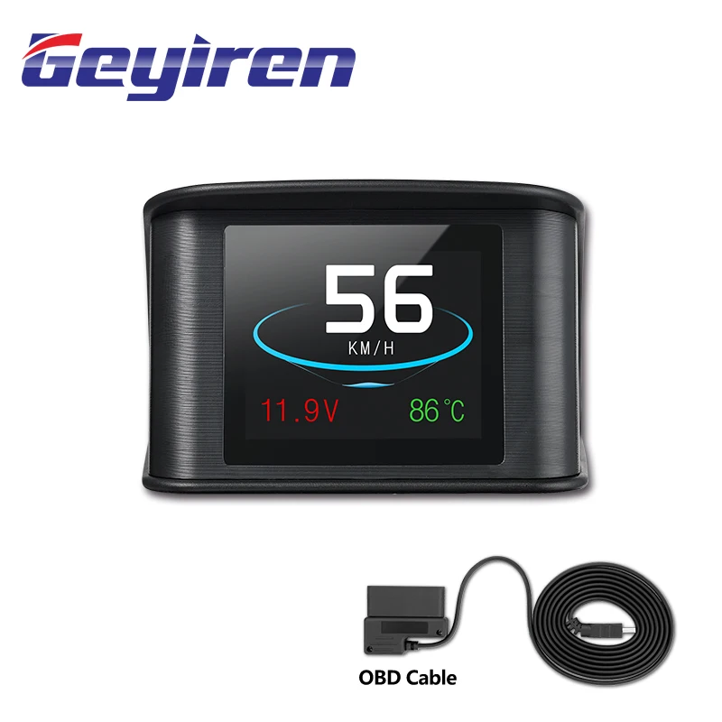 

GEYIREN P10 Automobile On-board Computer Car Digital OBD Driving Computer Display Speedometer Coolant Temperature Gauge 2018