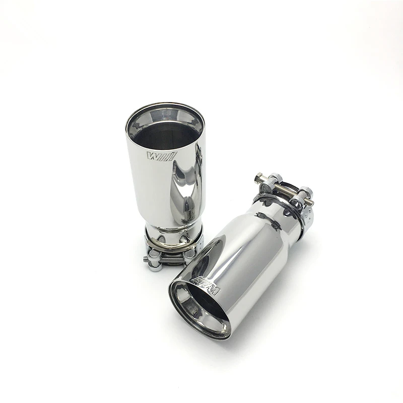 2PCS-M-tips-Plain-Silver-Car-SUS304-Stainless-Exhaust-End-Tail-Tips-3-15-80mm-out