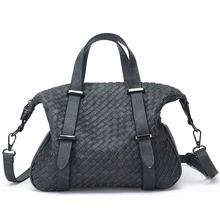Marken Stricken Design frauen Casual Einkaufstasche Qualität Weben Pu-leder Umhängetasche Mode Weiblichen Handtasche Einkaufstasche