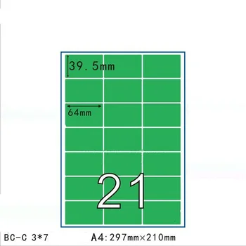 

50sheets 11 sizes Matt Green Self-Adhesive Kraft Paper Sticker In A4 Sheet Print Copy Label Event For Laser Inkjet Printer