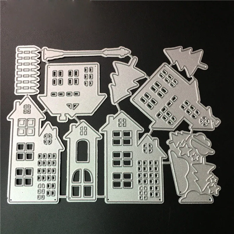 

Cutting Dies Christmas House Scrapbooking Dies Metal Craft Die Cut Stamps Embossing New 2019 Card Making Decor mallen en stansen