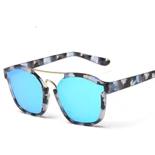New Fashion Square ABSTRACT Sunglasses Women Brand Designer Reflective Coating Sunglass Female Sun font b Glasses